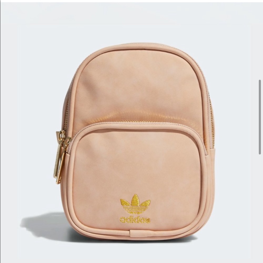 BNWT - Adidas Originals Mini PU Suede Backpack in Ash Pearl Pink - Picture 6 of 11